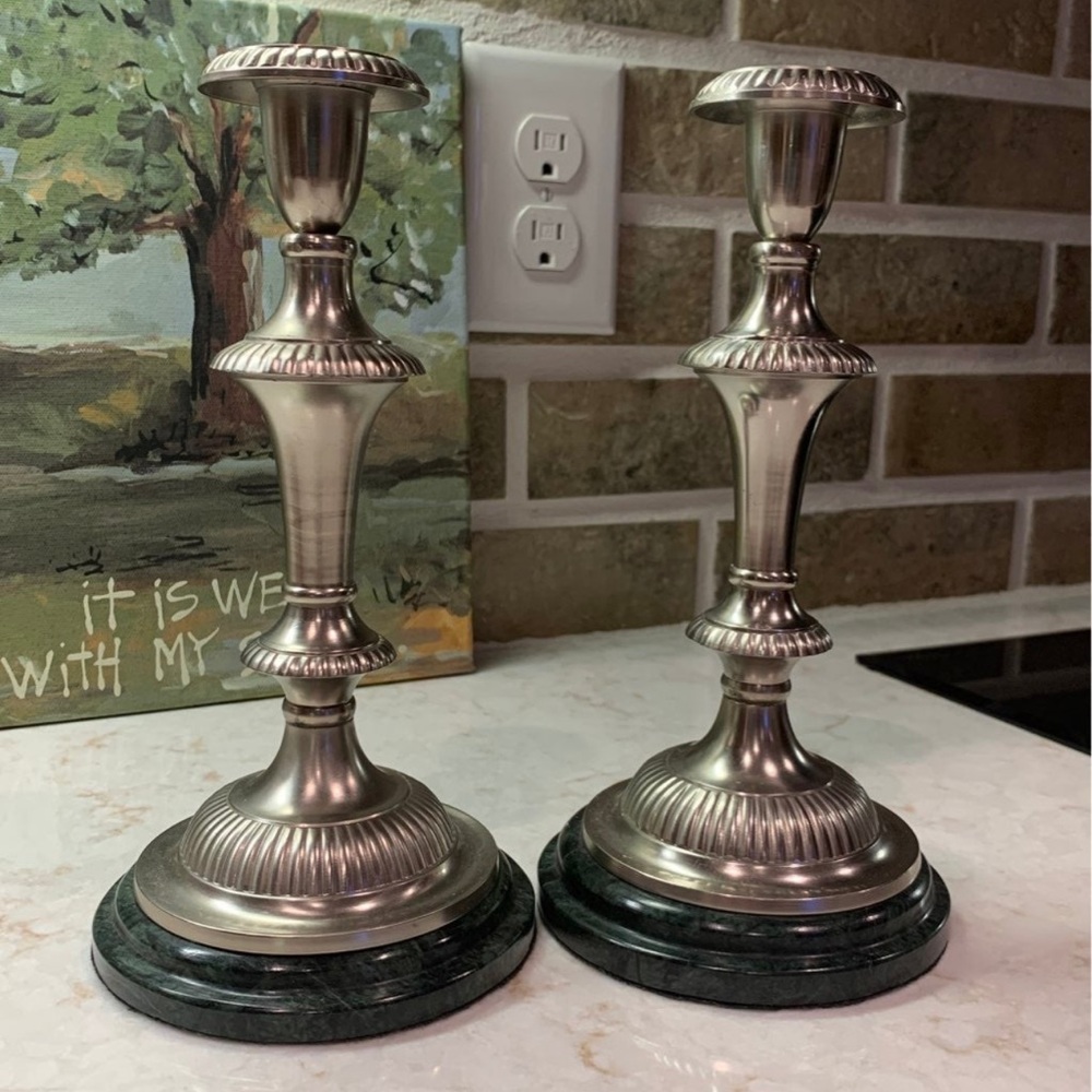 Elegant Silver Candlestick Holders
